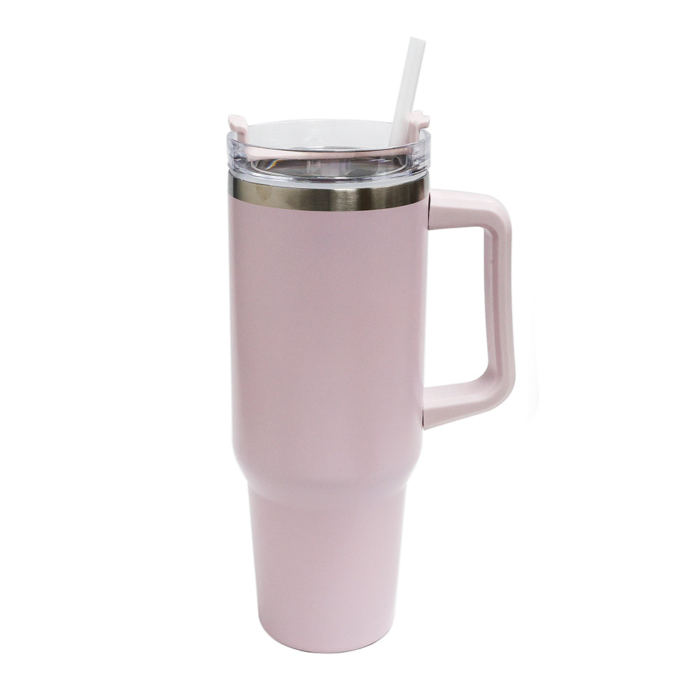 Copo Térmico Titan 1200ml Salmão Fosco com Canudo para Sublimação