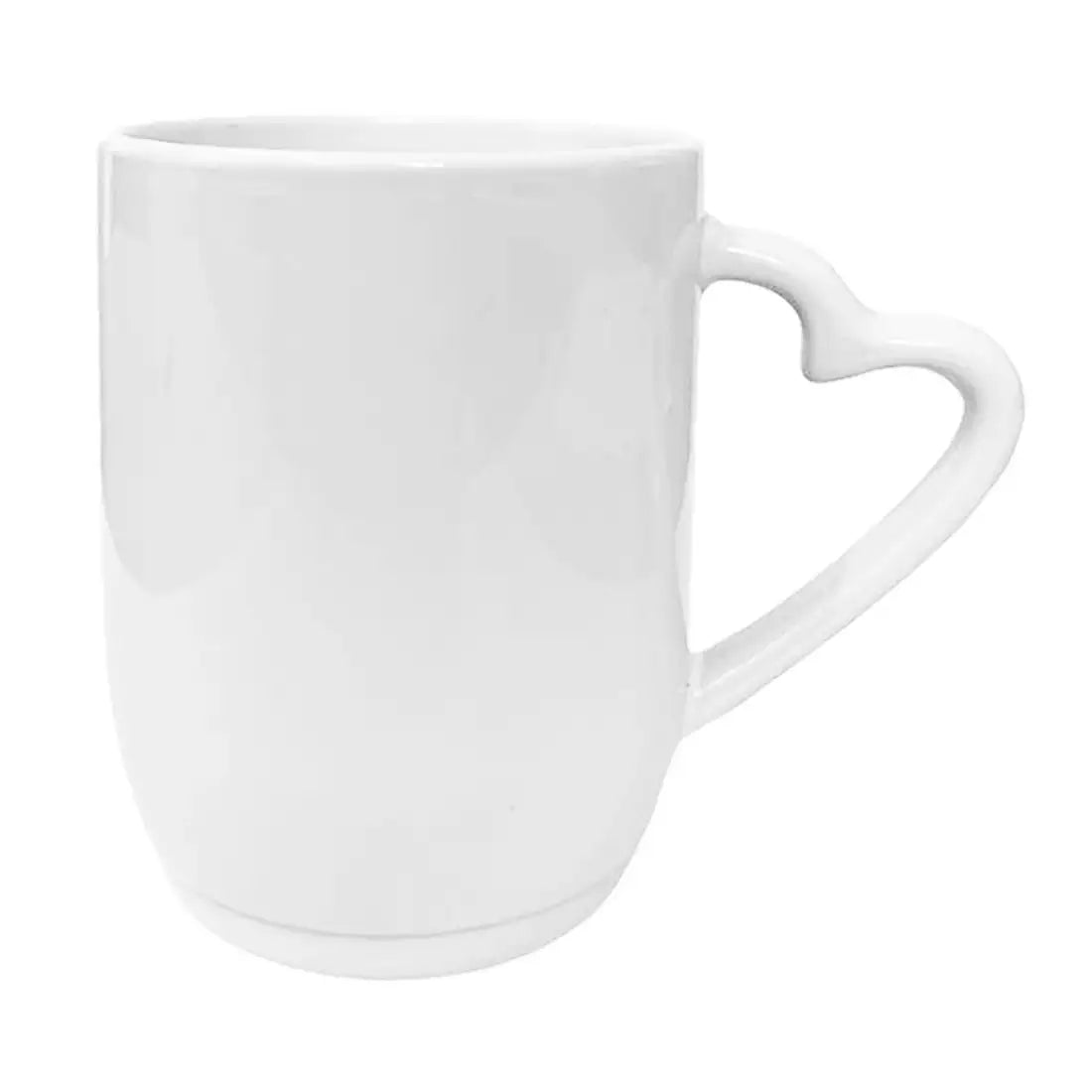Caneca de Cerâmica Branca 325ml com Alça de Silicone para Sublimação