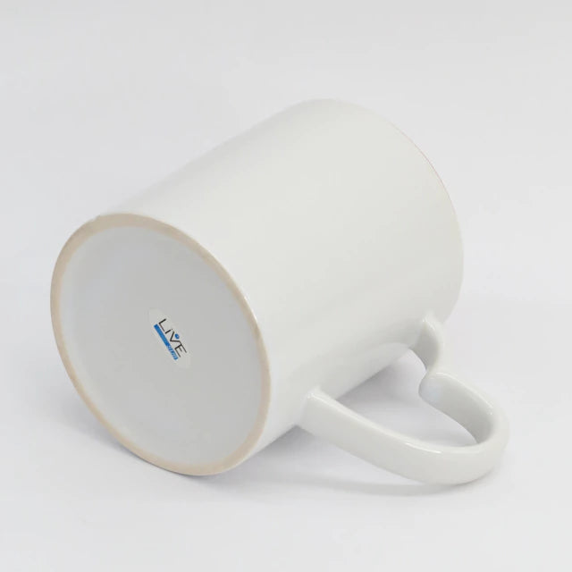 Caneca de Cerâmica Vermelha 325ml com Alça Coração para Sublimação