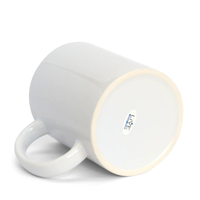 36un Caneca de Cerâmica Branca 325ml Classe AAA para Sublimação - Live Premium