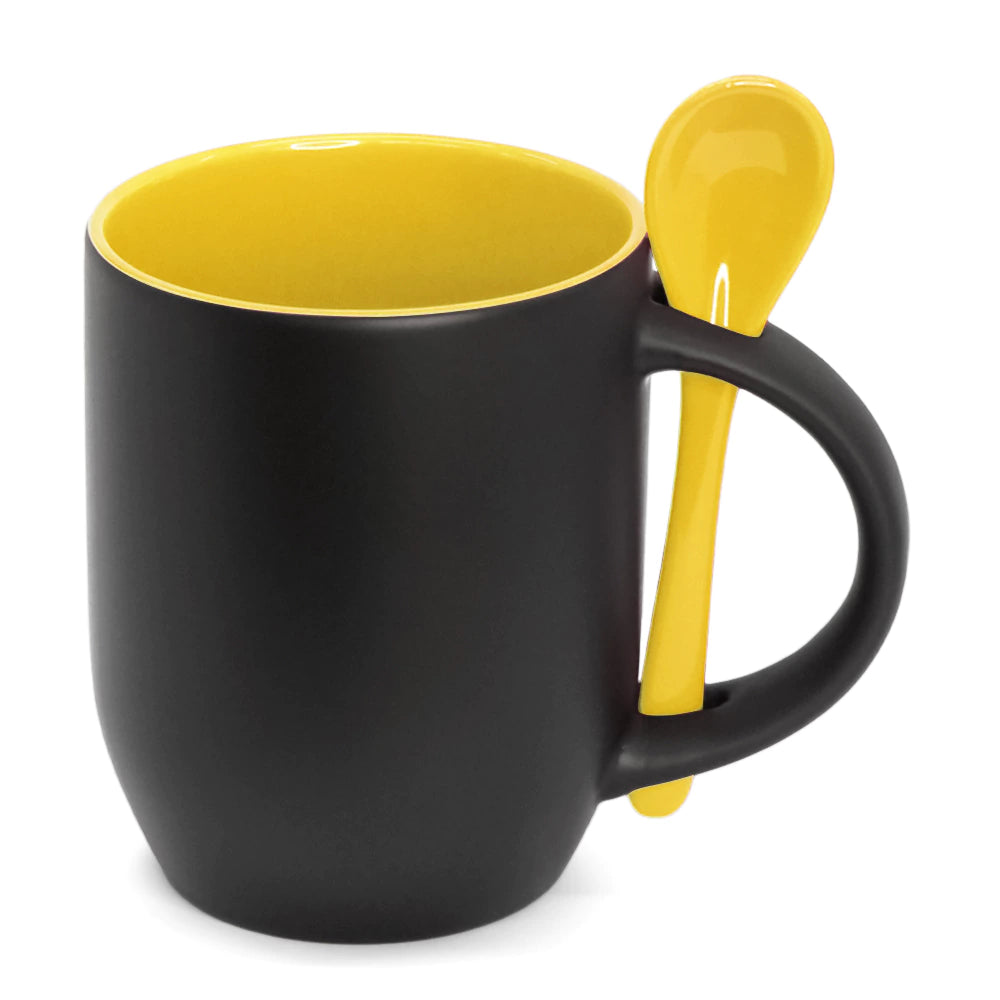 Magic Mug 325ml Resin-Coated Ceramic Black and Yellow for Sublimation LiVE