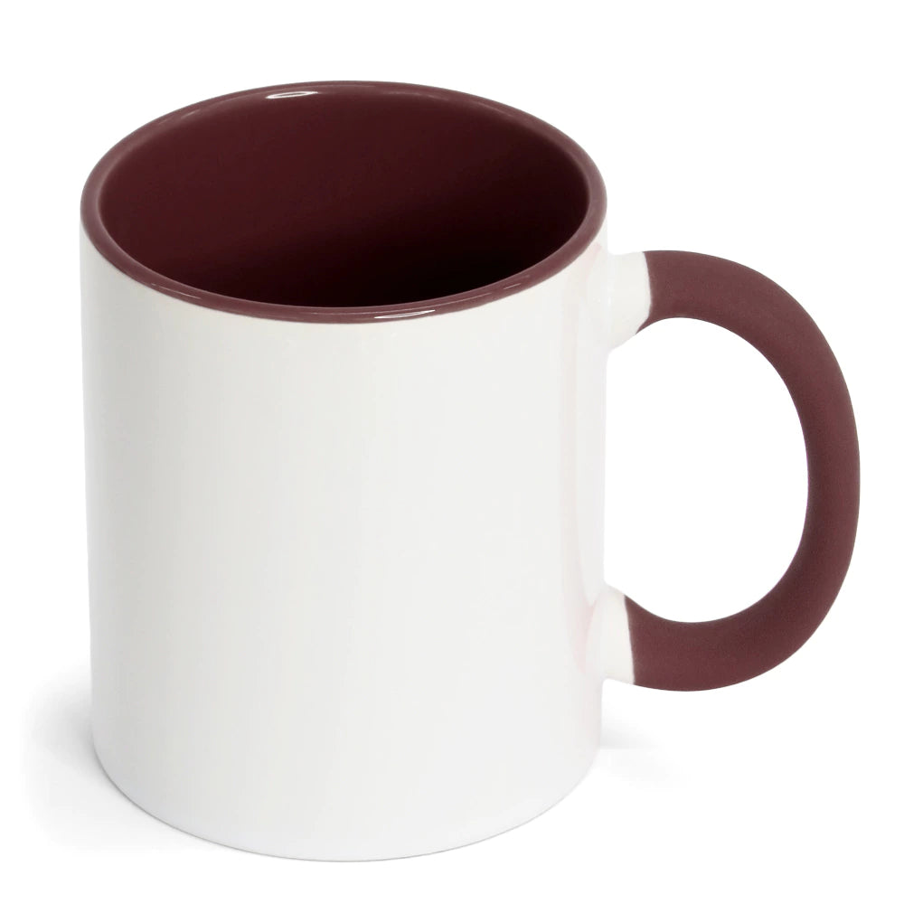 Caneca de Cerâmica 325ml com Alça Soft Marrom para Sublimação