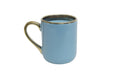 Caneca de Cerâmica Azul Imperial com Interior e Alça Dourados 325ml para Personalização