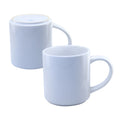 Caneca de Cerâmica Branca 320ml com Buckles para Sublimação