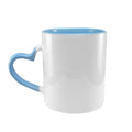Caneca de Cerâmica 325ml com Alça e Interior Azul Bebê para Sublimação