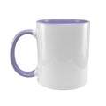 Caneca de Cerâmica 325ml Branca com Interior Lilás para Sublimação