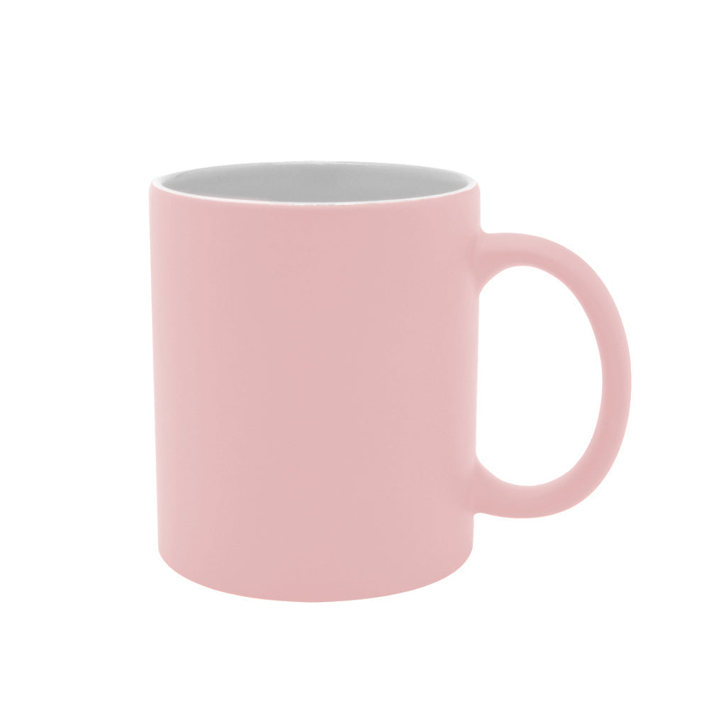 Caneca de Cerâmica Fosca Rosa 325ml para Sublimação e Personalização