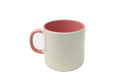 Caneca de Cerâmica 380ml Rosa com Alça Colorida para Personalização e Decoração