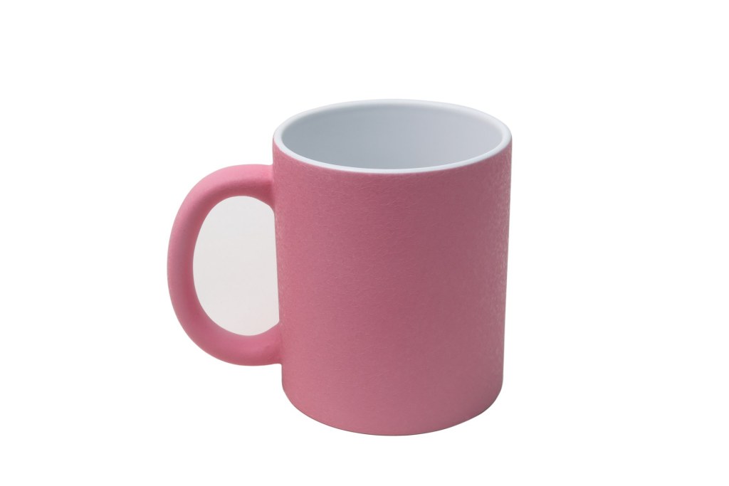 Caneca Cerâmica Craquelê Rosa 325ml para Personalização e Presentes