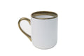 Caneca Cerâmica Branca com Interior e Alça Dourada 325ml para Personalização