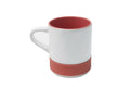 Caneca Cerâmica 350ml com Interior Rosa e Base de Silicone para Personalização