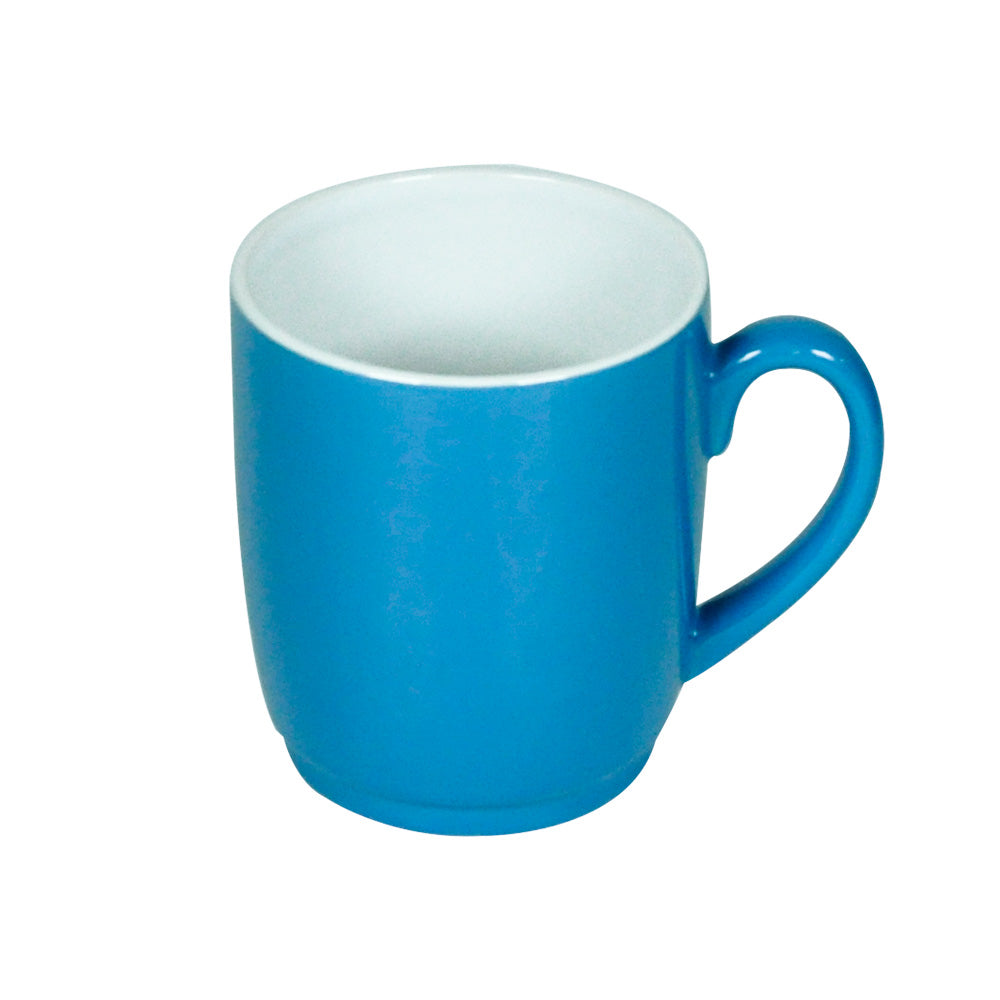 Caneca de Cerâmica Azul Claro 325ml com Silicone para Sublimação