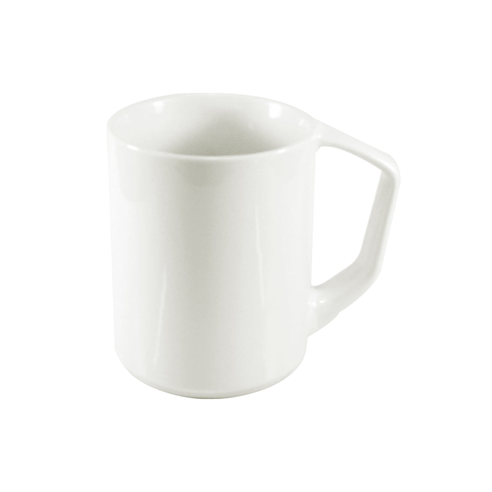 Caneca de Cerâmica Branca 325ml com Alça Alemã para Sublimação