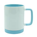 Caneca de Cerâmica 325ml Azul com Alça Soft e Base Silicone para Sublimação