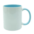 Caneca de Cerâmica 325ml com Alça Soft Azul Bebê para Sublimação