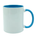 Caneca de Cerâmica 325ml com Alça Soft Azul Claro para Sublimação