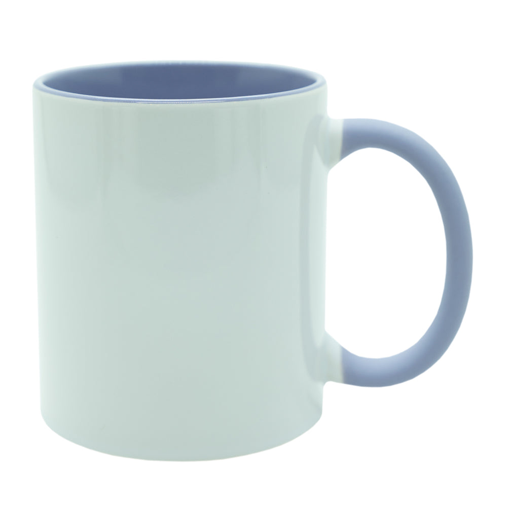 Caneca de Cerâmica 325ml Lilás com Alça Soft para Sublimação