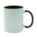 Caneca de Cerâmica 325ml com Alça Soft Marrom para Sublimação