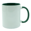 Caneca de Cerâmica 325ml Verde com Alça Soft para Sublimação