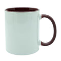Caneca de Cerâmica Branca 325ml com Alça Soft Vinho para Sublimação