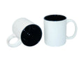Caneca de Cerâmica Branca com Interior Preto 325ml para Sublimação