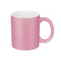 Caneca de Cerâmica 325ml com Glitter Rosa para Sublimação