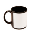 Caneca de Cerâmica Preta 325ml com Tarja Branca para Sublimação LiVE