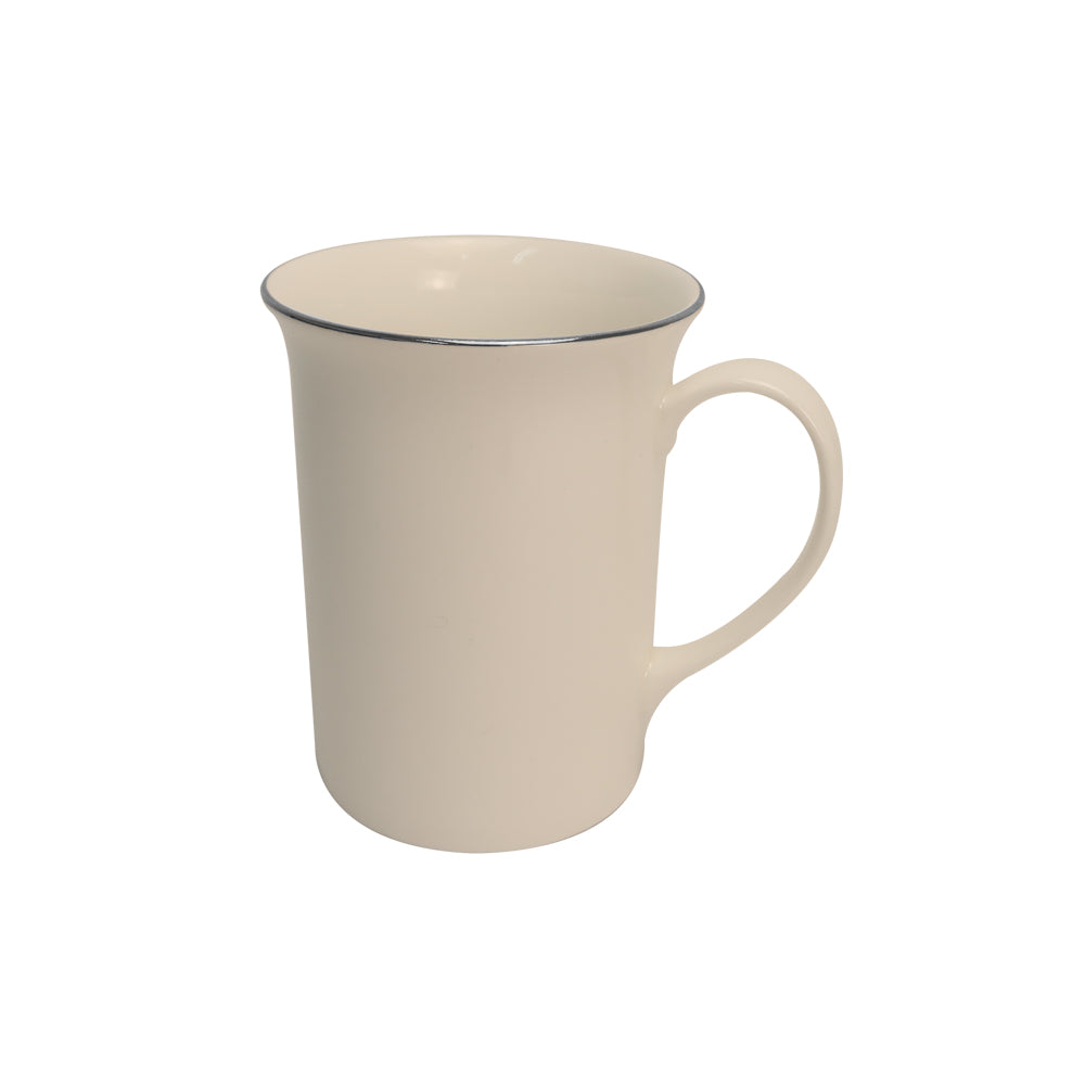 Caneca de Porcelana 295ml com Borda Prateada para Sublimação LiVE