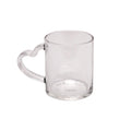 Caneca de Vidro Cristal 325ml com Alça Coração para Personalização