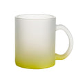 Caneca de Vidro Fosca 325ml Amarelo Limão para Personalização e Uso Diário