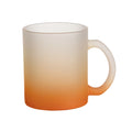 Caneca de Vidro Fosca 325ml Laranja para Personalização e Uso Diário