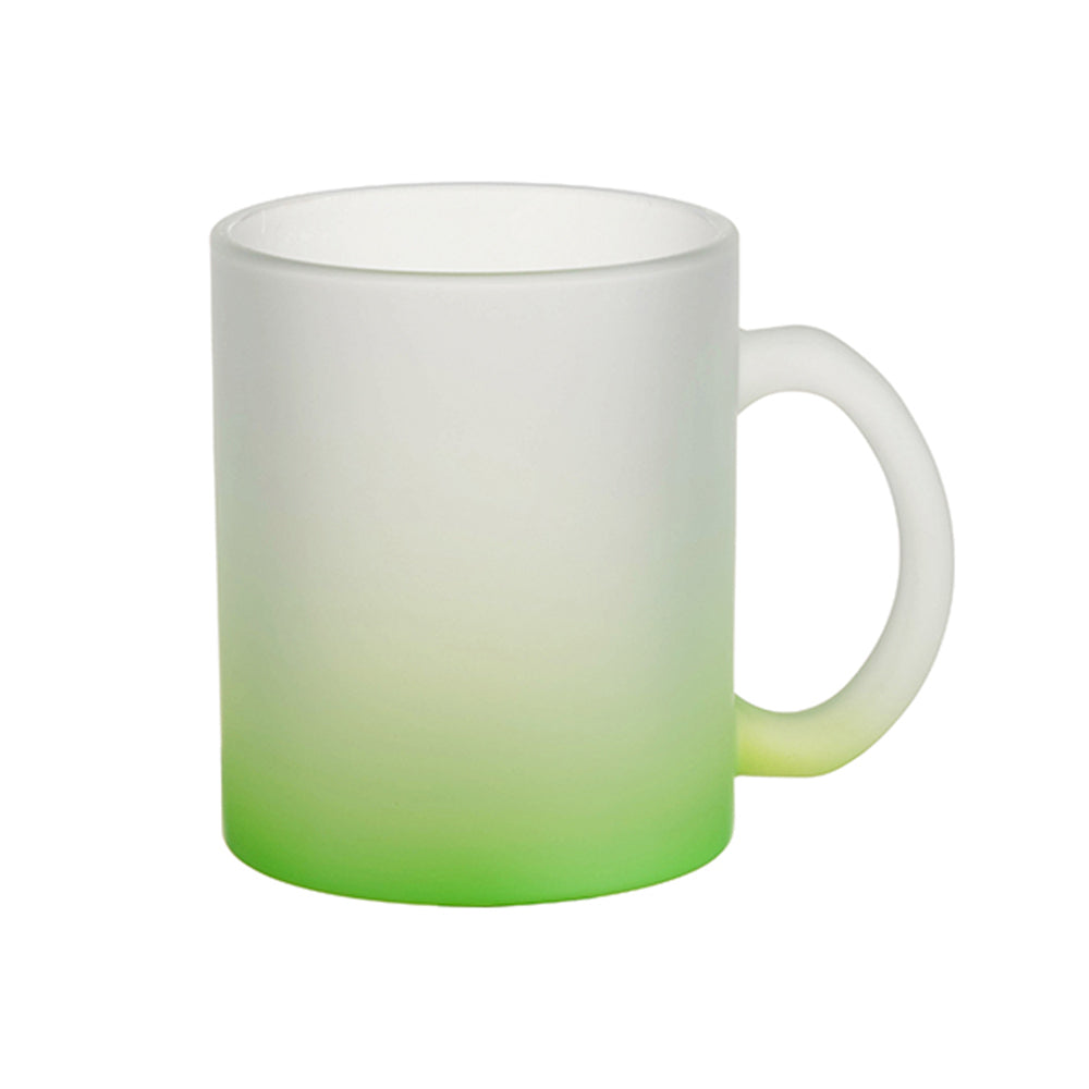 Caneca de Vidro Fosca Verde 325ml para Personalização e Uso Diário