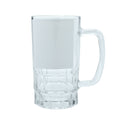 Caneca de Vidro Cristal 590ml com Tarja Branca para Sublimação