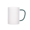 Caneca de Vidro 300ml com Alça Verde para Sublimação Borô