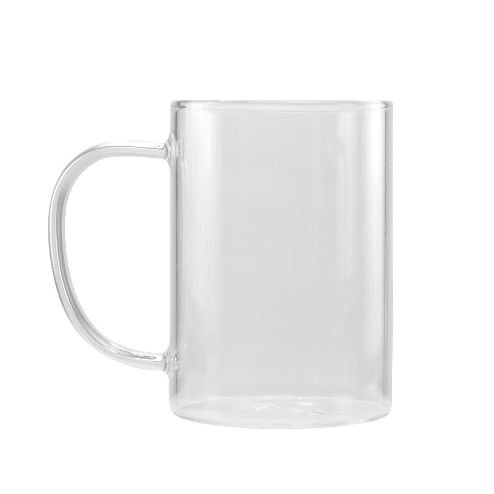 Caneca de Vidro Cristal Transparente 300ml Borô para Sublimação
