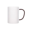 Caneca de Vidro 300ml com Alça Marrom para Sublimação LiVE