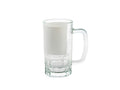 Caneca de Vidro Cristal 473ml com Tarja Branca para Sublimação Chopp