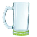 Caneca de Vidro Cristal 475ml com Base Amarelo Limão para Sublimação