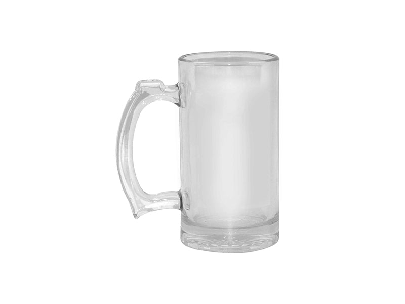 Caneca de Vidro Cristal Lisa 475ml Transparente para Sublimação