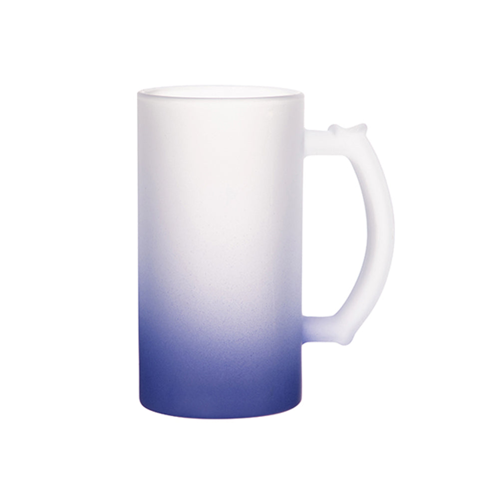 Caneca de Vidro 475ml Degradê Azul Escuro para Sublimação LiVE