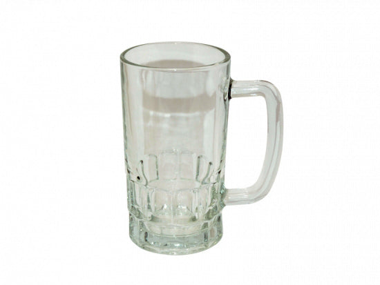 Caneca de Vidro Cristal Transparente 550ml para Sublimação - Chopp 15cm