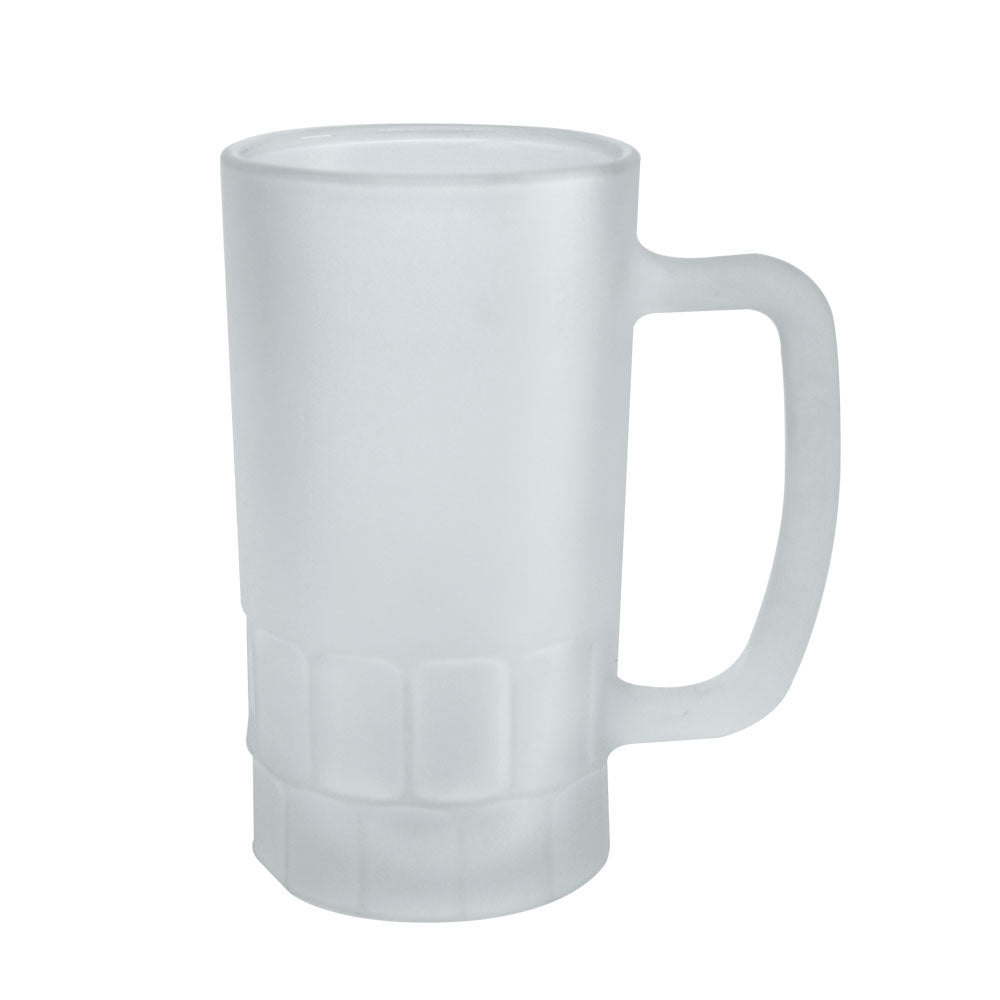 Caneca de Vidro Fosca 550ml para Sublimação - Chopp 15cm Resistente