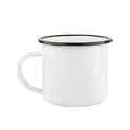Caneca Esmaltada Branca com Borda Preta 360ml para Sublimação LiVE