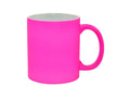 Caneca de Cerâmica Fluorescente Rosa 325ml para Sublimação