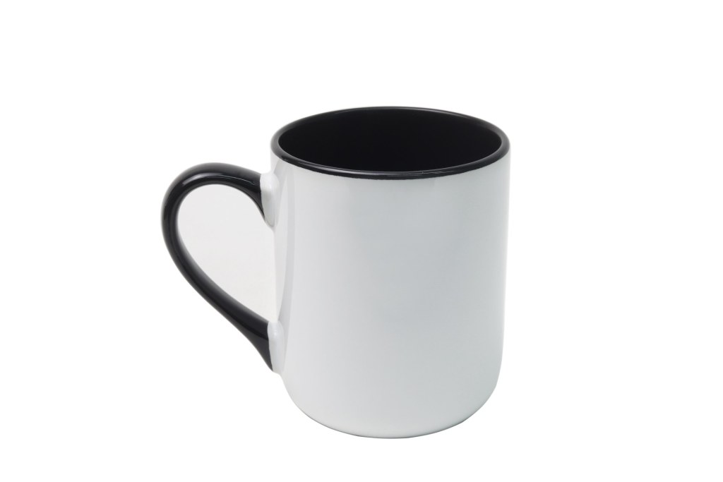 Caneca Imperial Preta Clássica em Cerâmica para Personalização e Presentes