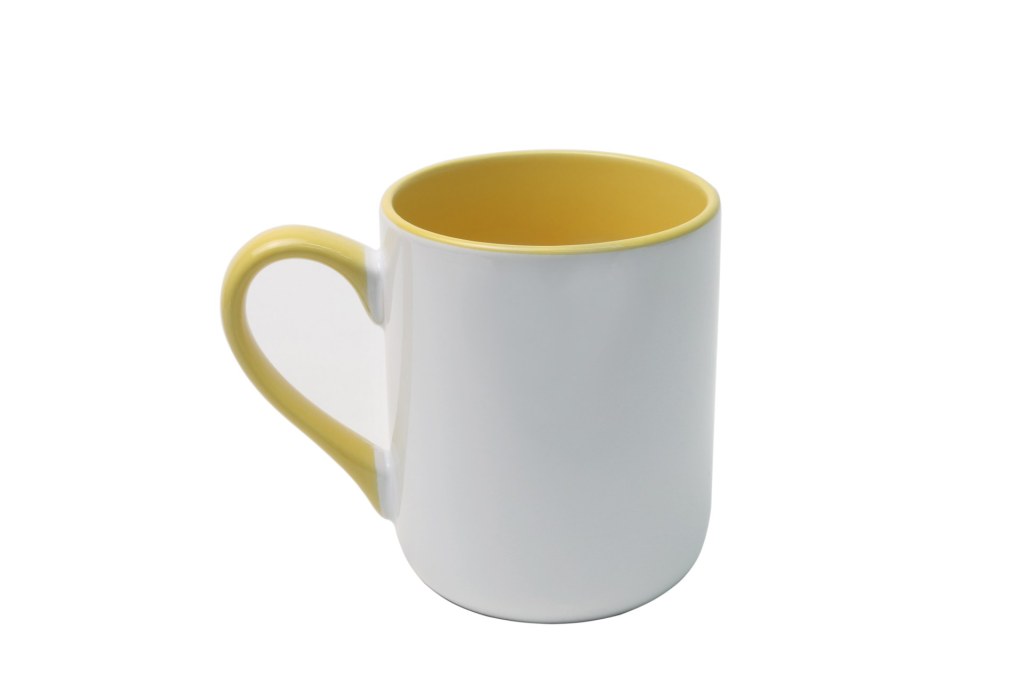 Caneca Imperial Amarela com Interior e Alça Coloridos 350ml para Personalização