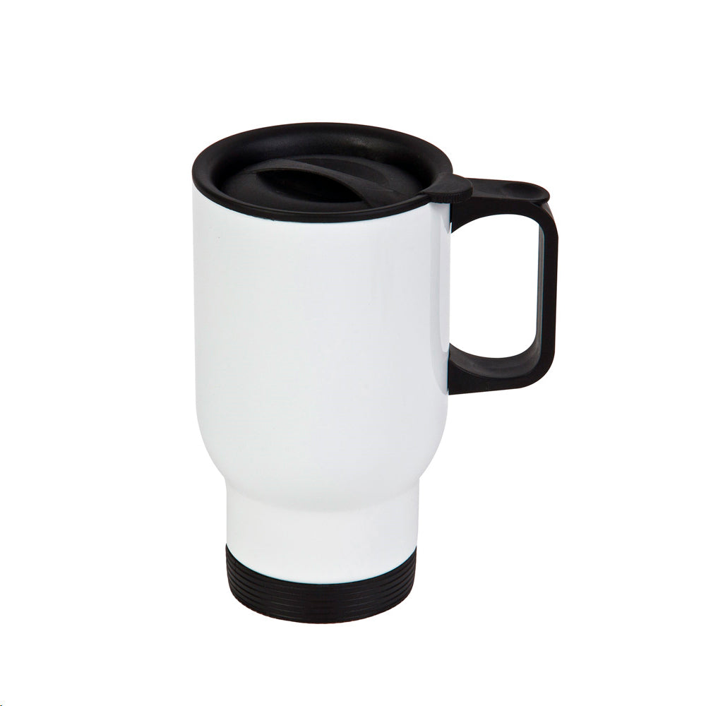 Caneca Inox Branca 450ml Travel Mug para Sublimação - LiVE