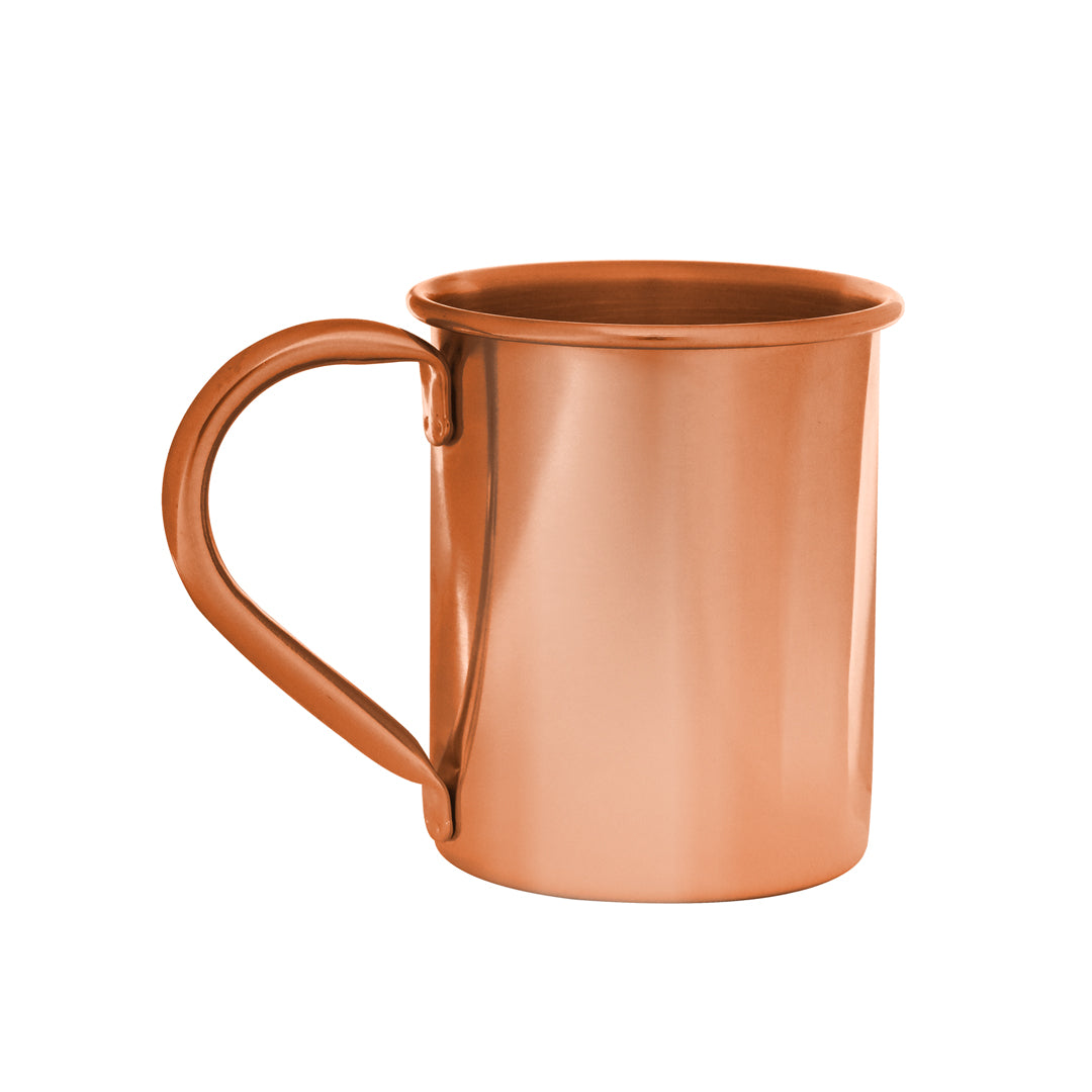 Caneca de Moscow Mule Inox 400ml Cilíndrica com Alça Longa para Sublimação