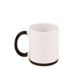Caneca de Cerâmica 325ml Branca com Alça e Base Preta para Sublimação