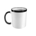 Caneca de Cerâmica Branca com Alça e Faixa Preta 325ml para Sublimação LiVE